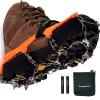 Upgraded Version of Walk Traction Ice Cleat Spikes Crampons,True Stainless Steel Spikes and Durable Silicone,Boots for Hiking On Ice & Snow Ground,Mountian. view 1