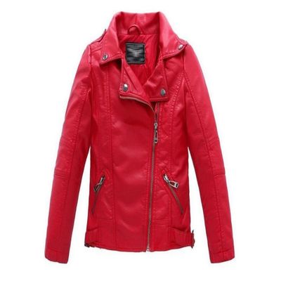 Winter Jacket for Toddler Boys Motorcycle Jacket Leather Winter Jacket for Teens Boy (4T, Red)