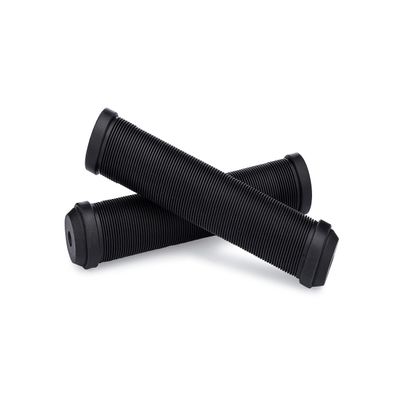 25NINE Ronin Grip Without Flange - Flangeless BMX Bike and Scooter Handlebar Grips with End Plugs - Black