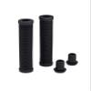 25NINE Ronin Grip Without Flange - Flangeless BMX Bike and Scooter Handlebar Grips with End Plugs - Black view 2