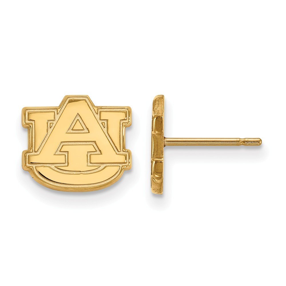 10ky LogoArt Auburn University XS Post Earrings, 10 kt Yellow Gold