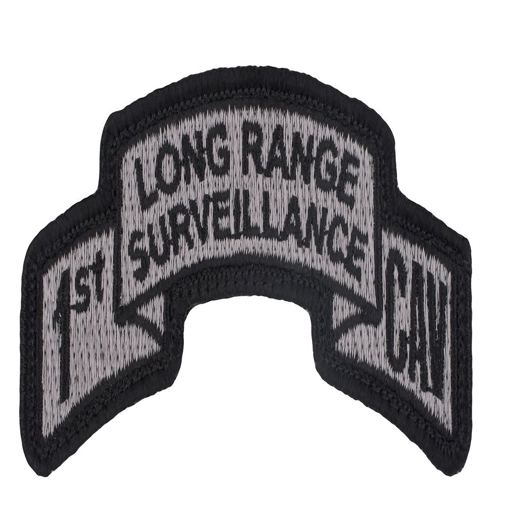 1st Cavalry Long Range Surveillance Scroll Patch ACU Colors - Hook Fastener Patch - 3-5/8" X 1-5/8"