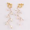 Grace Jun Handmade Austrian Crystal Screw Clip on Earrings With Pierced Earrings 6 Colors (White clip-on) view 3