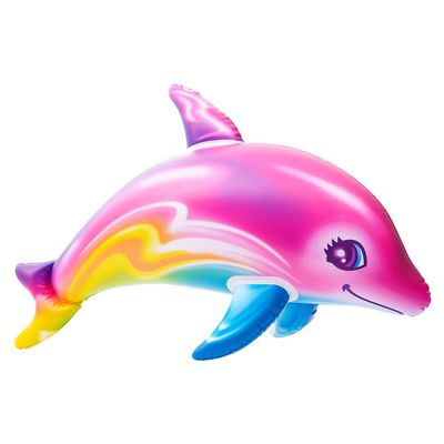 Rhode Island Novelty 36 Inch Rainbow Dolphin Inflate, 12 Pieces Per Order