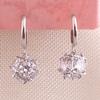 Grace Jun Bridal Platinum Plated CZ Round Ball Clip on Earrings Without Piercing Ear Clip Jewelry (Clip-on) view 2