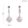 Grace Jun Bridal Platinum Plated CZ Round Ball Clip on Earrings Without Piercing Ear Clip Jewelry (Clip-on) view 4