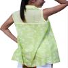 Full Funk Light and Simple Tank Sleeve Summer Shirt, Small, Green Yellow view 2