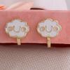 Cute Small Clouds Smile Shape Clip on Earrings Without Piercing Fashion Cuff Ear Clip (Clouds) view 3