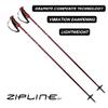 Zipline Blurr 16.0 Graphite Composite Downhill Ski Poles - Lightweight, Freeride All-Mountain, Vibration Dampening (Fire Engine Red, 40" in./102 cm) view 3