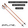 Zipline Blurr 16.0 Graphite Composite Downhill Ski Poles - Lightweight, Freeride All-Mountain, Vibration Dampening (Orioles Orange, 42" in./107 cm) view 3