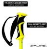 Zipline Blurr 16.0 Graphite Composite Downhill Ski Poles - Lightweight, Freeride All-Mountain, Vibration Dampening (Screaming Yellow, 42" in./107 cm) view 2