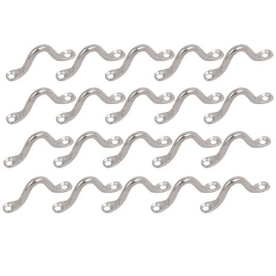 uxcell 316 Stainless Steel 4mm Thick Shape Fixed Buckle Pad Eye Plate 20pcs