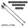 Zipline Blurr 16.0 Graphite Composite Downhill Ski Poles - Lightweight, Freeride All-Mountain, Vibration Dampening (Midnight Black, 52" in./132 cm) view 3
