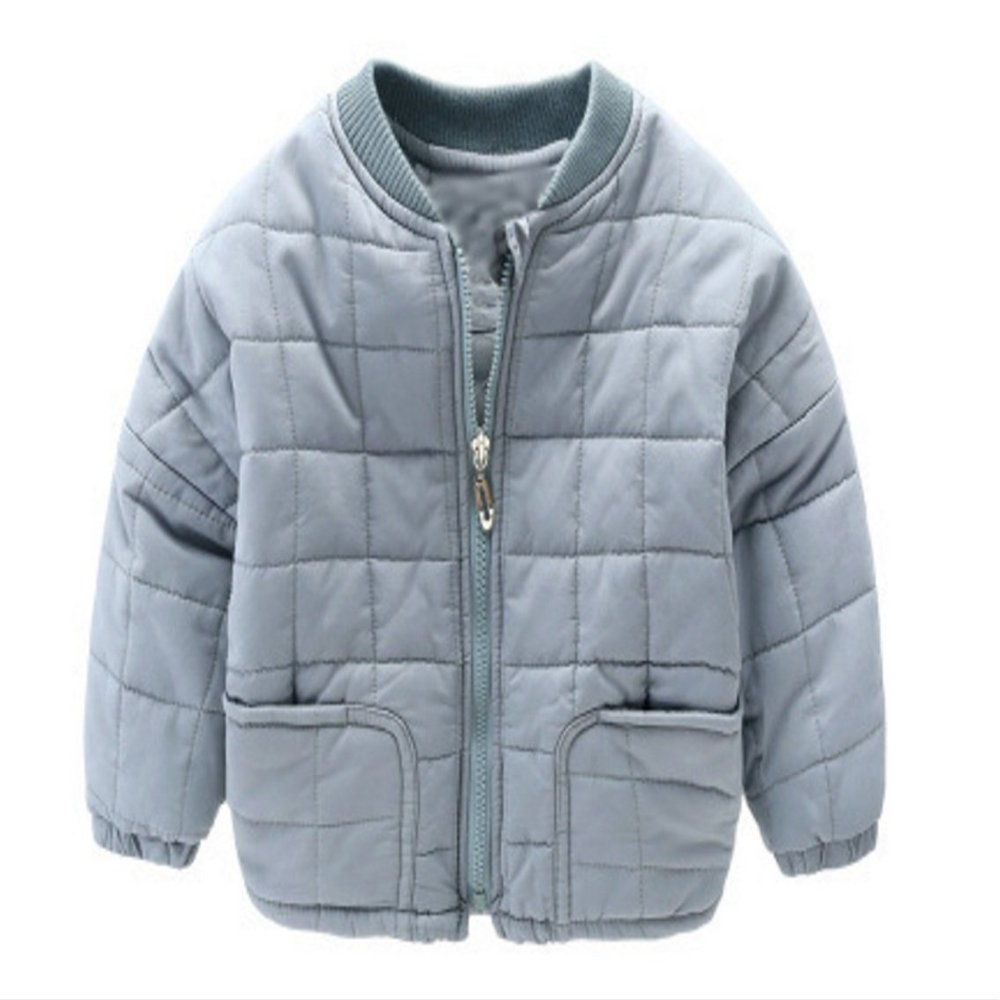 Winter Jacket for Toddler Boys Casual Baseball Jacket Winter Coat for Baby Boy (6, Grey)