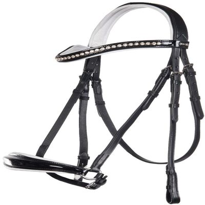 HKM SPORTS EQUIPMENT Sports Carolin Equipment Bridle Carolin, Black/White, Pony