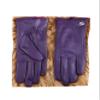 NappaNovum Women's Nappa Leather Gloves Lambskin Gloves Winter Warm Gloves (L, Purple) view 1
