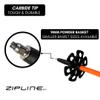 Zipline Blurr 16.0 Graphite Composite Downhill Ski Poles - Lightweight, Freeride All-Mountain, Vibration Dampening (Orioles Orange, 40" in./102 cm) view 4