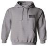 0021. Vintage American Flag United States of America Military us USA Patriotic Style Sweatshirt Pullover Hoodie (Light Gray, Medium) view 2