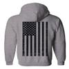 0021. Vintage American Flag United States of America Military us USA Patriotic Style Sweatshirt Pullover Hoodie (Light Gray, Medium) view 3