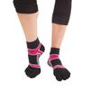 TOETOE - Sports Micro-Fibre Running Micro Crew Toe Socks (Pink, 6.5-9) view 3