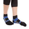 TOETOE - Sports Micro-Fibre Running Micro Crew Toe Socks (Blue, 3.5-6) view 2