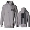 0021. Vintage American Flag United States of America Military us USA Patriotic Style Sweatshirt Pullover Hoodie (Light Gray, Small) view 1