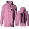0021. Vintage American Flag United States of America Military us USA Patriotic Style Sweatshirt Pullover Hoodie (Pink, Small) view 1