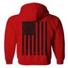 0021. Vintage American Flag United States of America Military us USA Patriotic Style Sweatshirt Pullover Hoodie (RED, X-Large) view 3