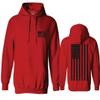 0021. Vintage American Flag United States of America Military us USA Patriotic Style Sweatshirt Pullover Hoodie (RED, Small) view 1