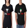 ALLNTRENDS Couple T Shirt His Quinn Her Poddin Matching Outfits for Halloween (Womens XL Mens S, Black) view 1