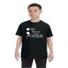 ALLNTRENDS Kids Youth T Shirt My Story Isn't Over Semicolon Tshirt (S, Black) view 1
