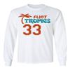 KINGS SPORTS Flint Tropics Jackie Moon 33 Semi Pro Basketball Men's Long Sleeve T Shirt (White,M) view 2