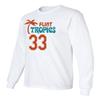 KINGS SPORTS Flint Tropics Jackie Moon 33 Semi Pro Basketball Men's Long Sleeve T Shirt (White,M) view 3