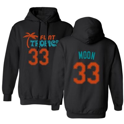 KINGS SPORTS Flint Tropics Jackie Moon 33 Semi Pro Basketball Men's Hoodie Sweatshirt (Black,4XL)