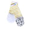 Handsocks Plushy Stay On Strap-Free No-Scratch & Warmth Mittens (Medium 6-12 Months. Bicep Size Should be Bicep 5.0"-8.0"), Olivia (Grey/Yellow Elephant) - One Pair view 1