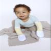 Handsocks Plushy Stay On Strap-Free No-Scratch & Warmth Mittens (Medium 6-12 Months. Bicep Size Should be Bicep 5.0"-8.0"), Olivia (Grey/Yellow Elephant) - One Pair view 3