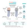 Handsocks Plushy Stay On Strap-Free No-Scratch & Warmth Mittens (Medium 6-12 Months. Bicep Size Should be Bicep 5.0"-8.0"), Olivia (Grey/Yellow Elephant) - One Pair view 4