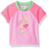 Swim Time Girls' Colorblock UPF 50+ Short Sleeve Rashguard, Pink Watermelon Print, X-Large view 1