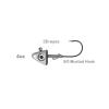 5pcs Fish WOW! 4oz Shad Jig Head 32786 MUSTAD Hook 2X Strong 9/0 Black Nickel Hooks Jigheads - Plain Unpainted view 2