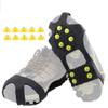HoFire Ice Cleats for Shoes and Boots, Ice Snow Traction Cleats Grippers, Non Slip Shoe Ice Grippers,10 Steel Rubber Spikes Crampons Anti Easy Slip Studs Crampons Slip-on Stretch Footwear(Black, S) view 1