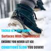 HoFire Ice Cleats for Shoes and Boots, Ice Snow Traction Cleats Grippers, Non Slip Shoe Ice Grippers,10 Steel Rubber Spikes Crampons Anti Easy Slip Studs Crampons Slip-on Stretch Footwear(Black, S) view 4