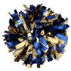 Metallic Cheerleader Cheerleading Pom Poms 6 inch 1 Pair (Royal Blue/Gold) view 1