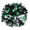 Metallic Cheerleader Cheerleading Pom Poms 6 inch 1 Pair (Forest Green/Silver) view 1