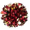Metallic Cheerleader Cheerleading Pom Poms 6 inch 1 Pair (Red/Gold) view 1