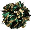 Metallic Cheerleader Cheerleading Pom Poms 6 inch 1 Pair (Forest Green/Gold) view 1