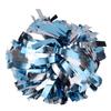 Metallic Cheerleader Cheerleading Pom Poms 6 inch 1 Pair(Columbia Blue/Silver) view 1
