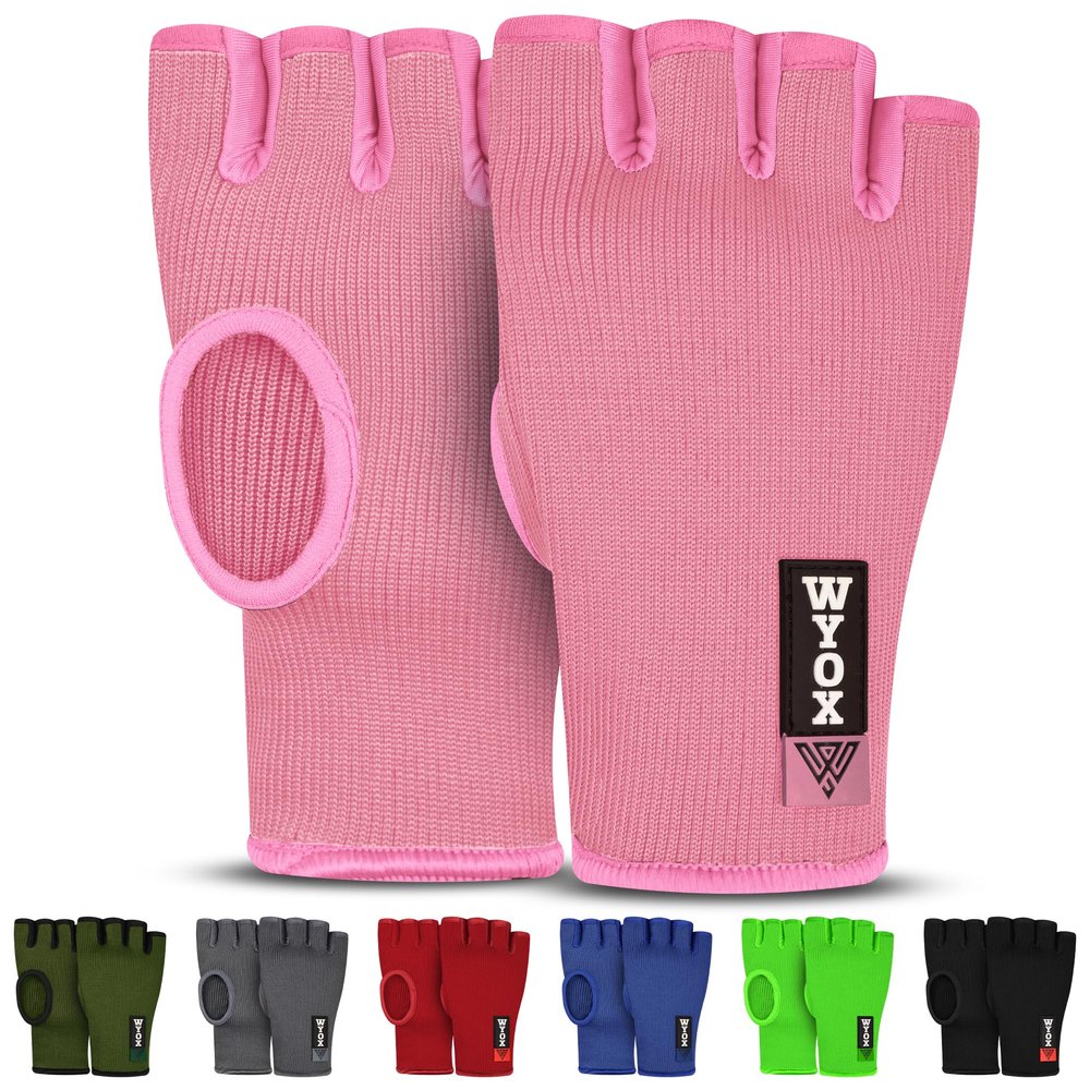 WYOX Hand Wraps Inner Gloves for Kickboxing, Hand Protection for Punching Bag Boxing Glove Liners, Muay Thai, Speed Bag Gloves, Wrist Wrap Training Gloves for Under Mitts & Elasticated