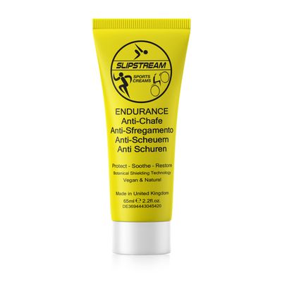 SLIPSTREAM Endurance Anti-Chafe Cream (65ml) Botanical Shield Sweat-Out Protection + Aloe Vera Soothing Waterproof, Non Greasy, Vegan