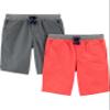 Simple Joys by Carter's Toddler Boys 2-pack Shorts, red, grey, 3T view 1