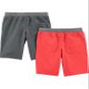 Simple Joys by Carter's Toddler Boys 2-pack Shorts, red, grey, 3T view 2